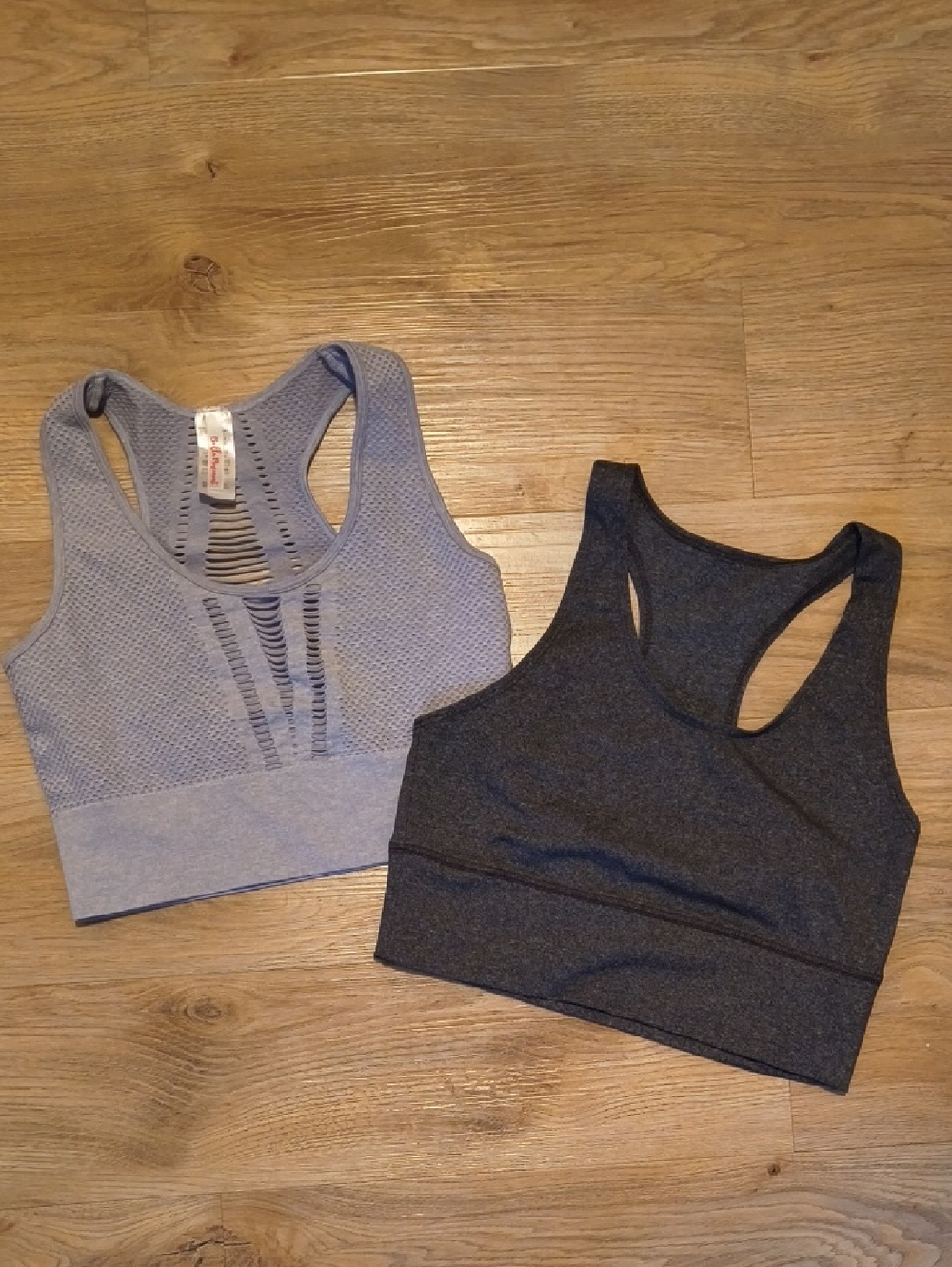 Seamless Racerback Sports Bra - Gray & Heather